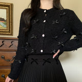 リボンカーディガン