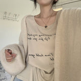 UネックプリントロンT