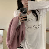 UネックプリントロンT