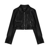 フェイクレザーライダースジャケット