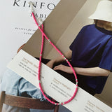 カラービーズネックレス