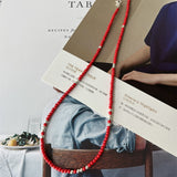 カラービーズネックレス