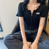 ワンポイントジップトップス