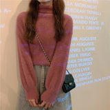 ふわふわハイネックニット