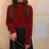 ふわふわハイネックニット