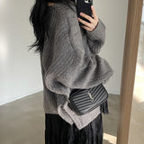 BIGシルエットケーブルニット