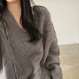 BIGシルエットケーブルニット