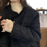 重ね着風ニットトップス