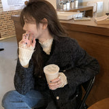 重ね着風ニットトップス