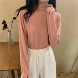 ハーフハイネックベーシックニット