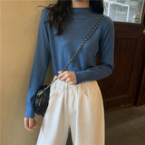 ハーフハイネックベーシックニット