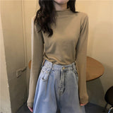 ハーフハイネックベーシックニット