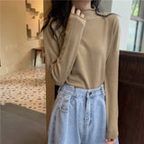 ハーフハイネックベーシックニット