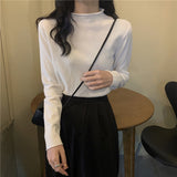 ハーフハイネックベーシックニット