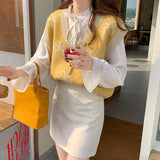 フラワーニットベスト