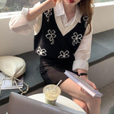 フラワーニットベスト