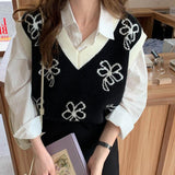 フラワーニットベスト