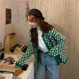 レトロチェックカーディガン