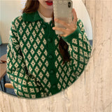 レトロチェックカーディガン