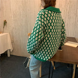 レトロチェックカーディガン