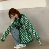 レトロチェックカーディガン