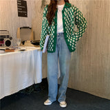 レトロチェックカーディガン