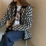 レトロチェックカーディガン