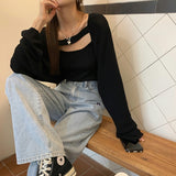 ツーピースボリュームスリーブニット