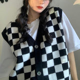 ブロックチェックベスト【ユニセックス】