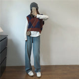 アーガイル柄ニットベスト