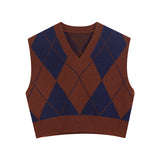アーガイル柄ニットベスト