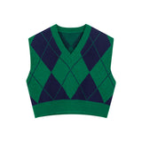 アーガイル柄ニットベスト