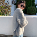 オーバーサイズシャギーニット