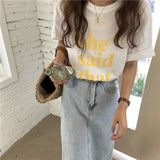 レトロレターTシャツ