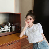 フェイクレイヤードレースTシャツ