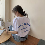 Californiaバックレター半袖Tシャツ