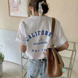 Californiaバックレター半袖Tシャツ