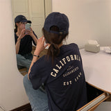 Californiaバックレター半袖Tシャツ