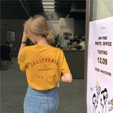Californiaバックレター半袖Tシャツ