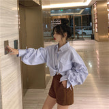 ギャザースリーブブラウス