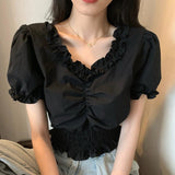 フリルバストトップス