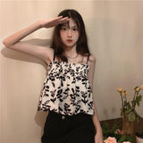 花柄モノクロキャミソール