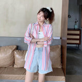 カラーストライプシャツ