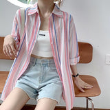 カラーストライプシャツ