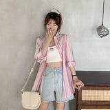 カラーストライプシャツ