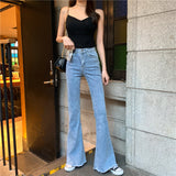 ハイウエストブーツカットデニム