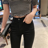 ハイウエストブーツカットデニム