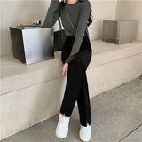 フロントスリットストレッチパンツ