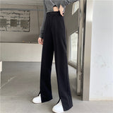 フロントスリットストレッチパンツ