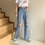 ダメージストレートデニム